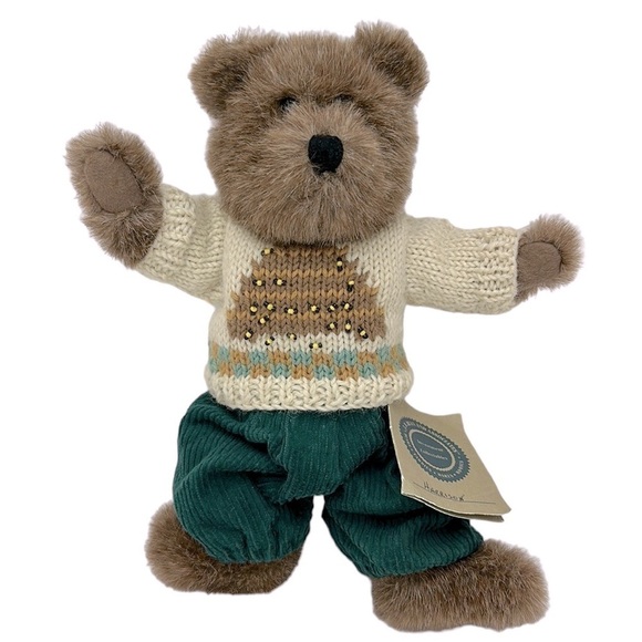 Vtg Boyd’s Bear Bean Bag Stuffed Bear Collectible Posable with BearWear Outfit - Picture 1 of 13